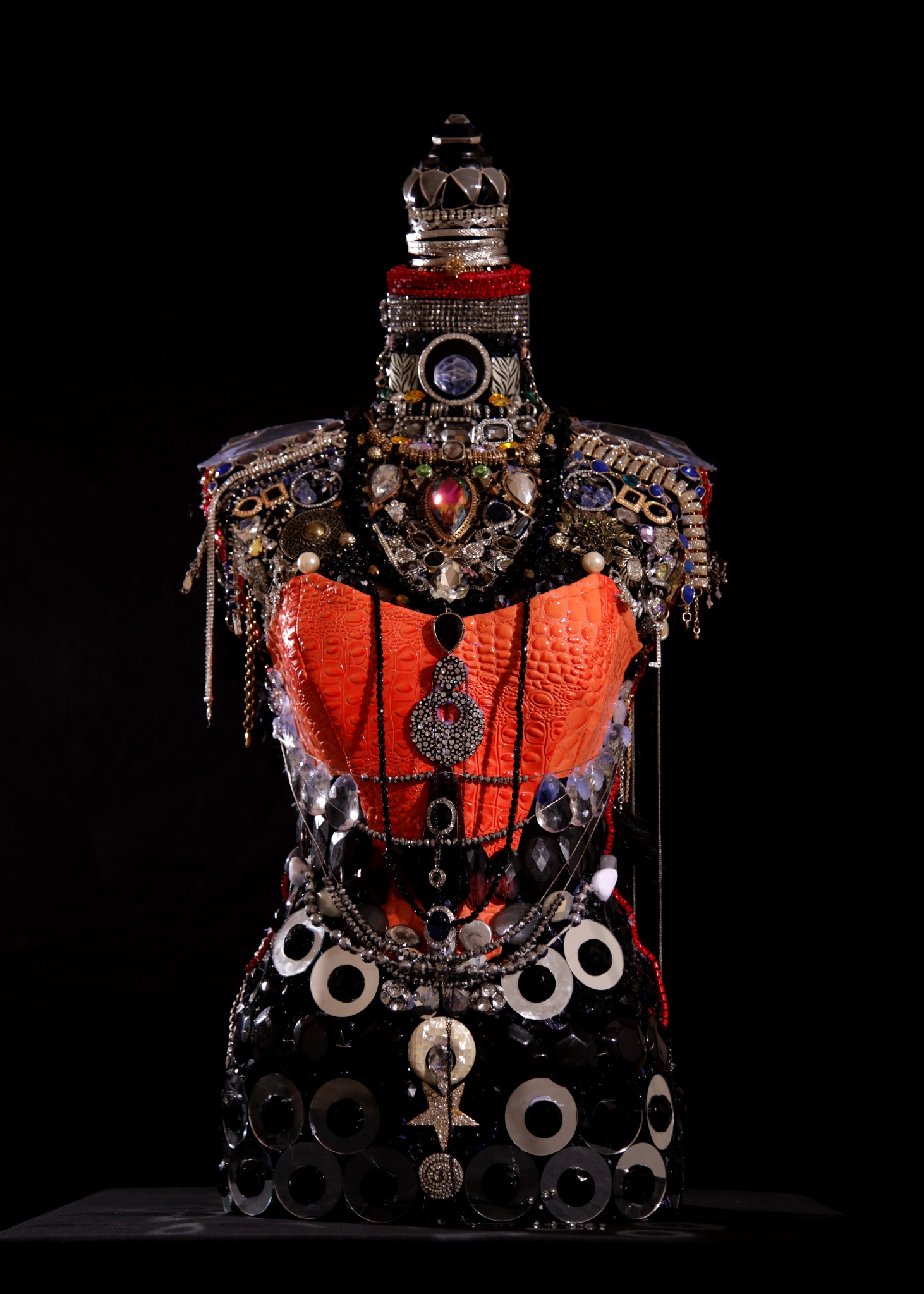 The Performer embellished torso sculpture
